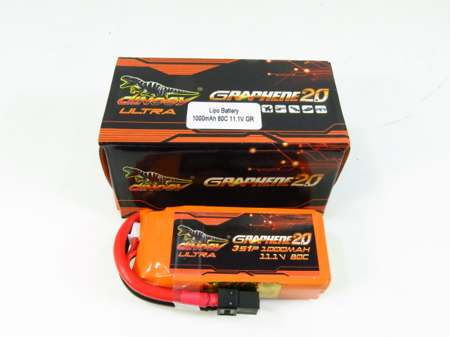 DINOGY ダイノジー ULTRA Graphene 2.0 リポバッテリー 11.1V1000mAh 80C (LC-3S1000XTU)
