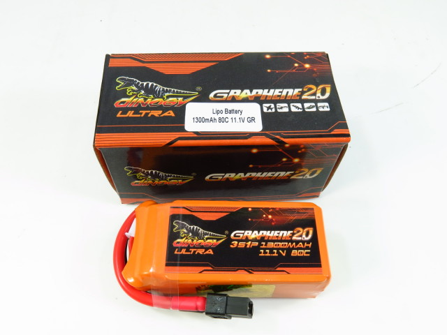 DINOGY ダイノジー ULTRA Graphene 2.0 リポバッテリー 11.1V1300mAh 80C (LC-3S1300XTU)