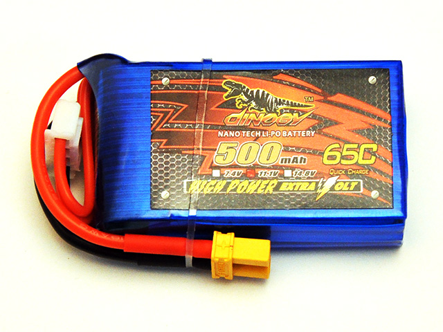 DINOGY ダイノジー リポバッテリー 11.1V500mAh 65C XT30 (LC-3S500H) ミニFPVレーサーに最適