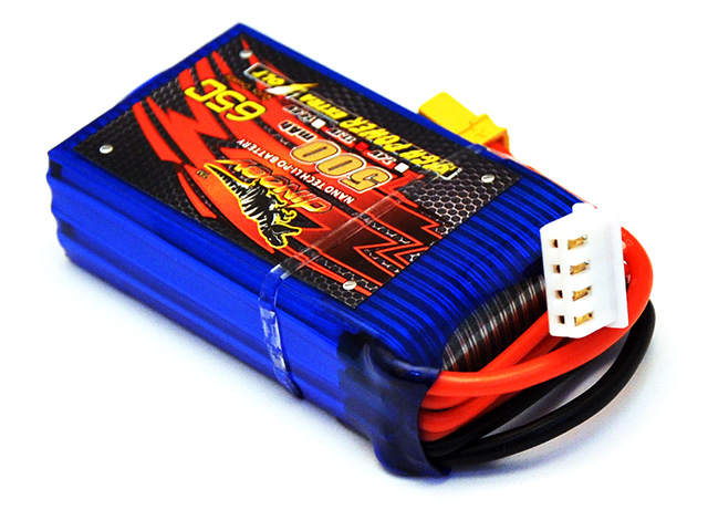 DINOGY ダイノジー リポバッテリー 11.1V500mAh 65C XT30 (LC-3S500H) ミニFPVレーサーに最適