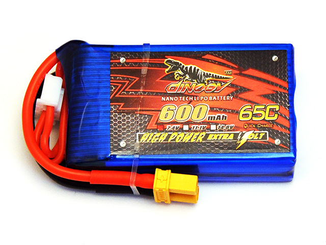 DINOGY ダイノジー リポバッテリー 7.4V600mAh 65C XT30 (LC-2S600H) ミニFPVレーサーに最適