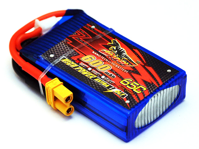 DINOGY ダイノジー リポバッテリー 7.4V600mAh 65C XT30 (LC-2S600H) ミニFPVレーサーに最適