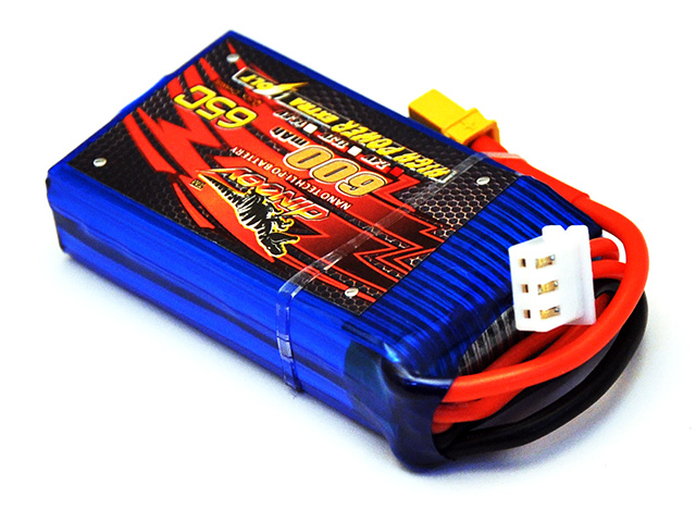DINOGY ダイノジー リポバッテリー 7.4V600mAh 65C XT30 (LC-2S600H) ミニFPVレーサーに最適