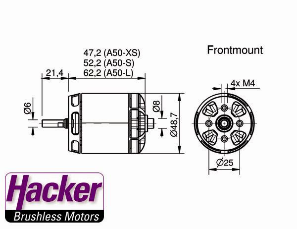 HACKER A50-12S V4 (KV480) ブラシレスモーター