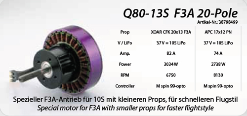 HACKER Q80-13S F3A 20 Pole