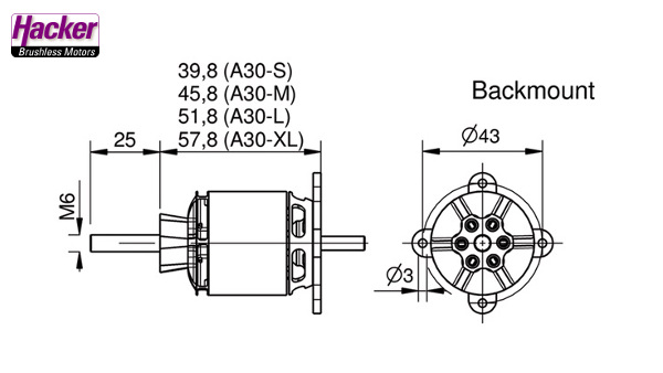 HACKER A30-22S V4 (1440KV, 250W)