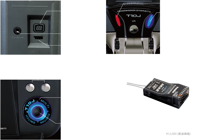 フタバ 10J （10ch-2.4GHz T-FHSS AIRモデル）ヘリ用T/Rセット（モード