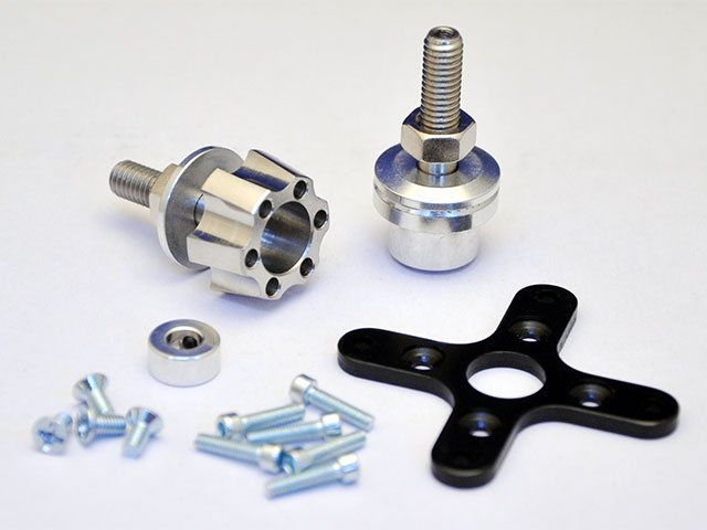 HACKER A30-V4シリーズスペアラジアルマウントセット（5mmコレットアダプター付）