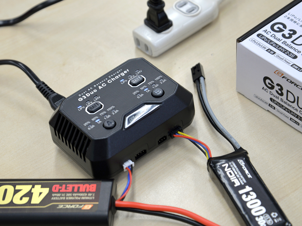 G-FORCE G3 DUO LiPo/LiFe AC専用充電器(2-3セル） G3 DUO CHARGER　G0318