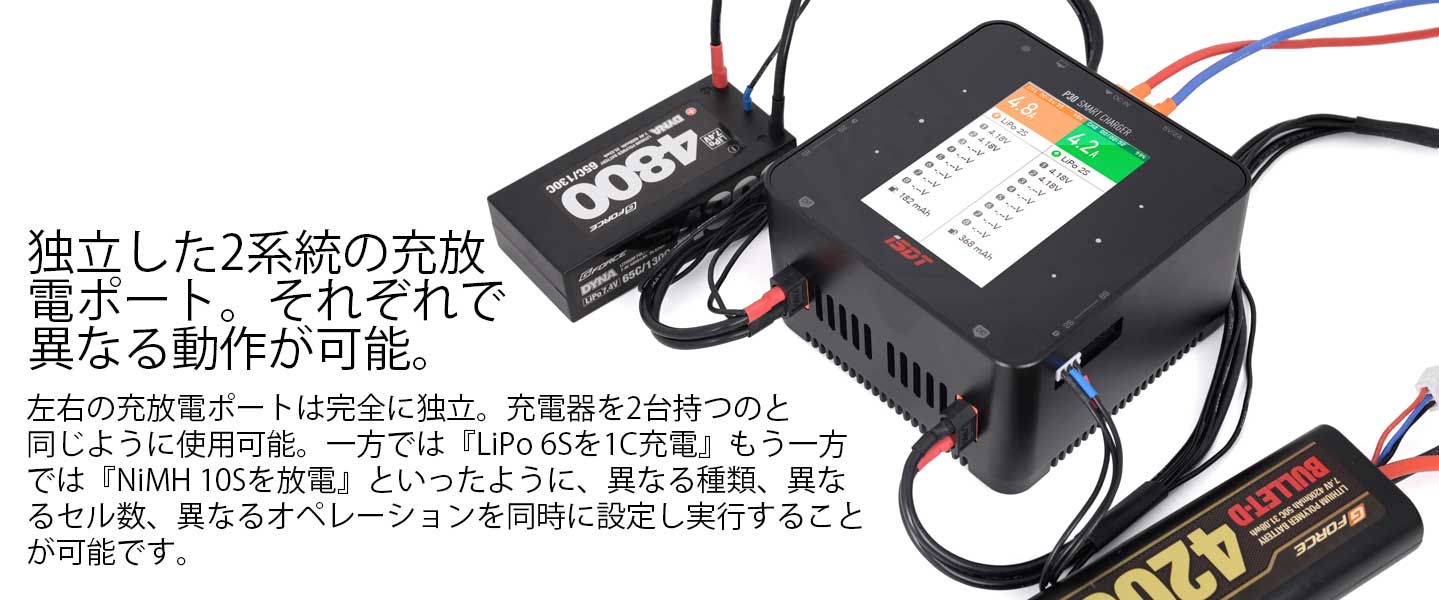 G-FORCE 1000W/30A DC充放電器（2系統） P30 Smart Charger　GDT112