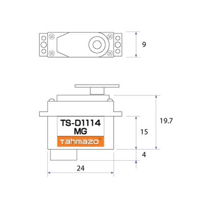 TAHMAZO デジタルメタルギヤマイクロサーボ TS-D1114MG