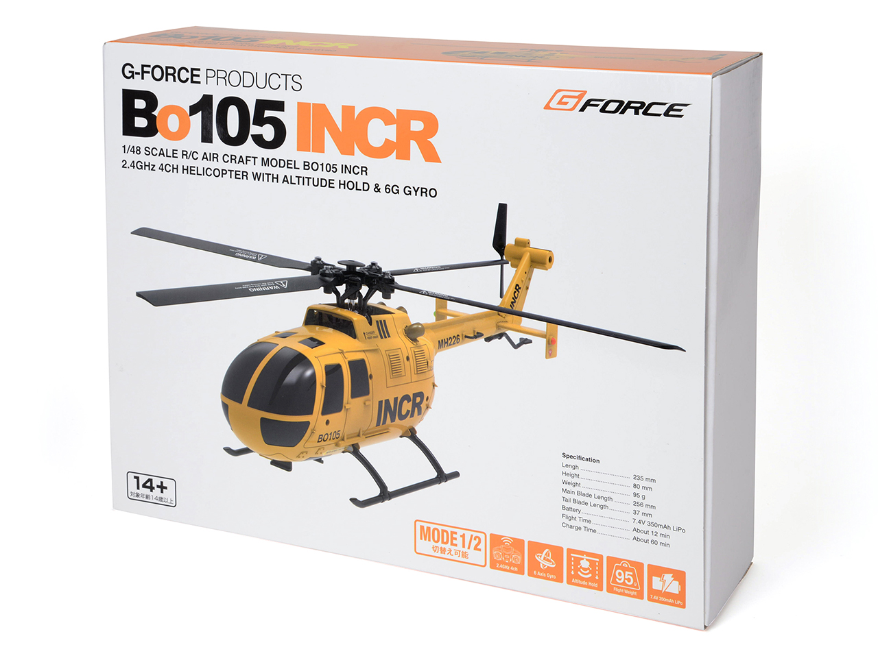 G-FORCE 2.4GHz 4chヘリコプター Bo105 INCR (GB300) 1/48 100g未満