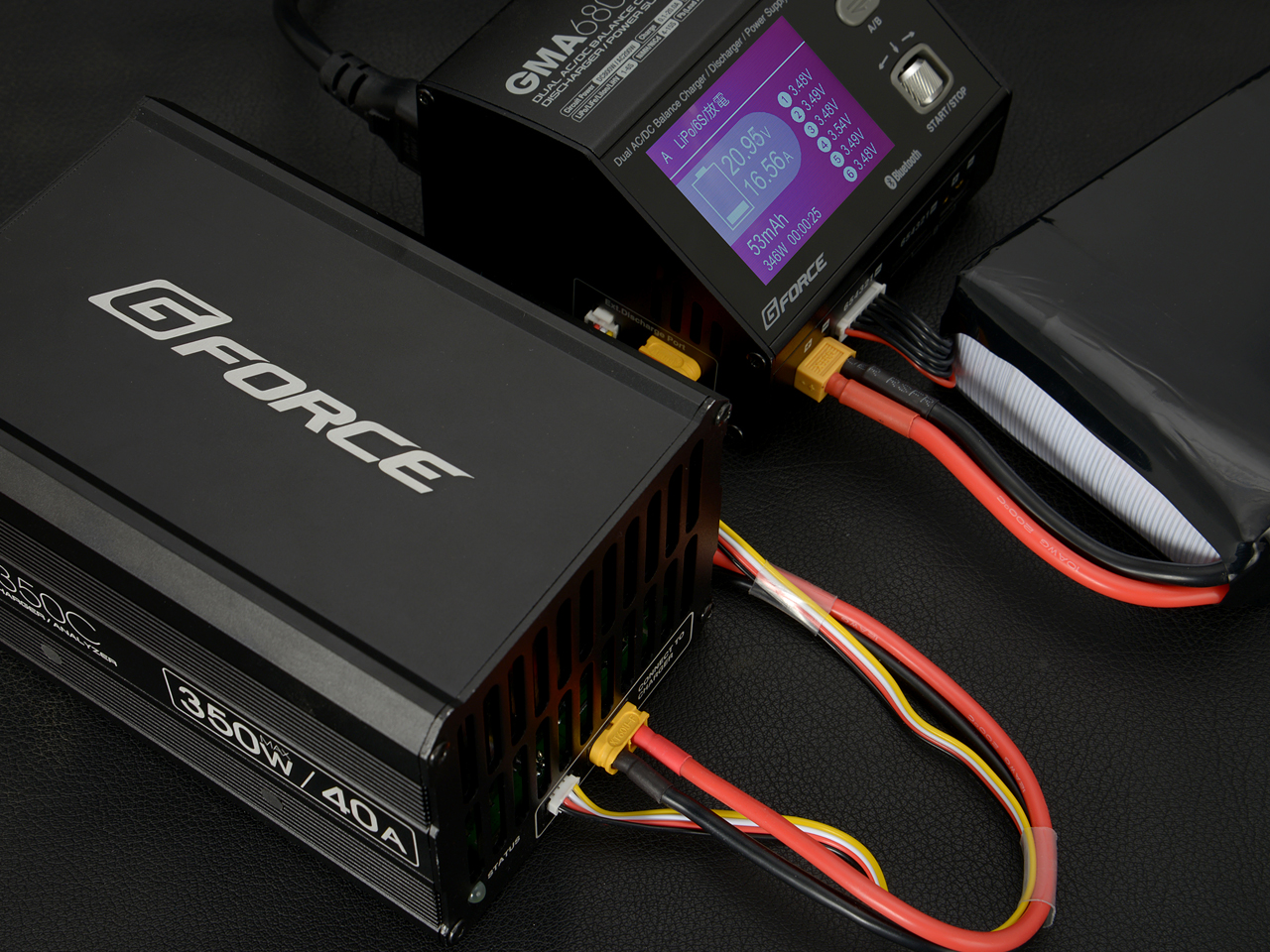 G-FORCE 最大350W/40Aの大電流放電器 GSD350C Discharger/Analyzer G0402 ジーフォース