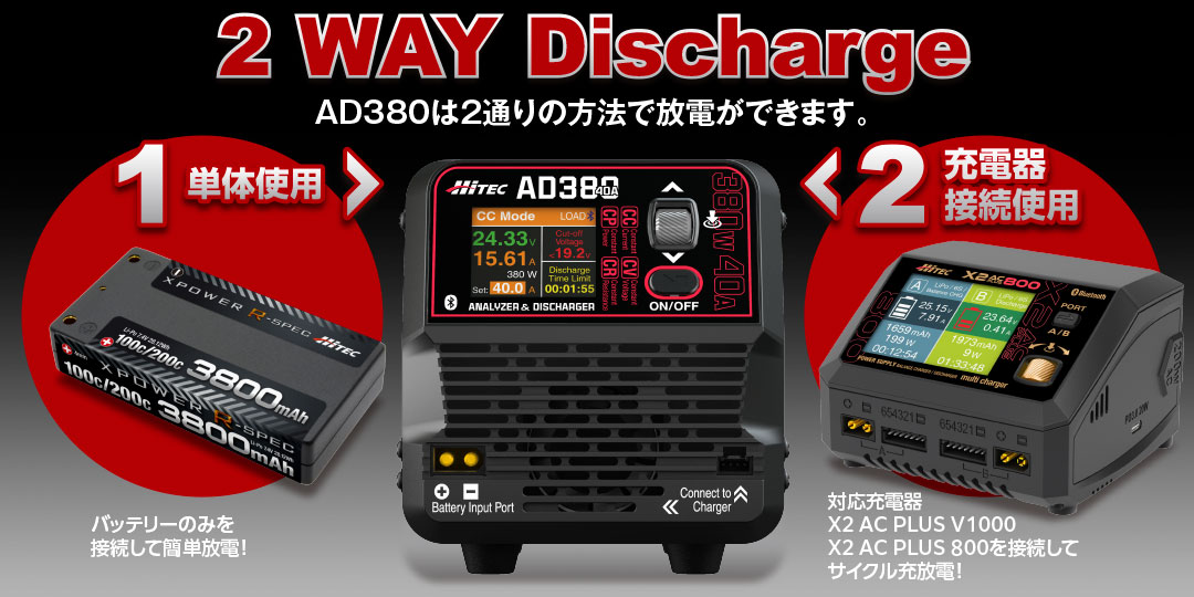 ハイテック アナライザ ＆ 放電器 AD380 (HITEC ANALYZER & DISCHARGER AD380) 44359