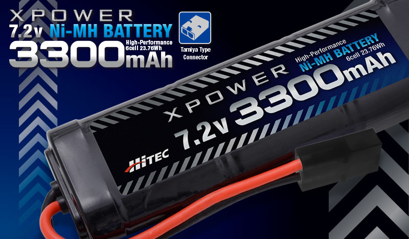 ハイテック XPOWER Ni-MH 7.2V 3300mAh タミヤタイプコネクター XP3300-NT-B HITEC