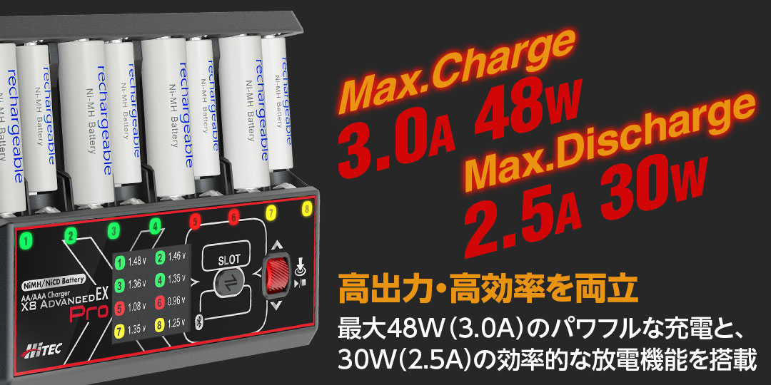 ハイテック 単3/ 単4充電器 AA/AAA チャージャー X8 アドバンス EX