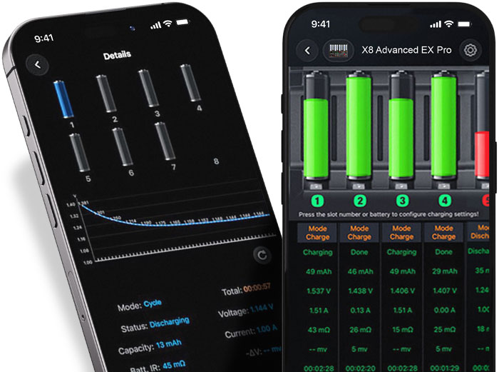 ハイテック 単3/ 単4充電器 AA/AAA チャージャー X8 アドバンス EX プロ (AA/AAA Charger X8 Advanced EX Pro) 44368