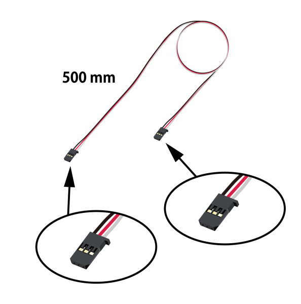 フタバ DUAL-RX コード メス-メス端子の接続コード 50芯コード 500mm BC0116