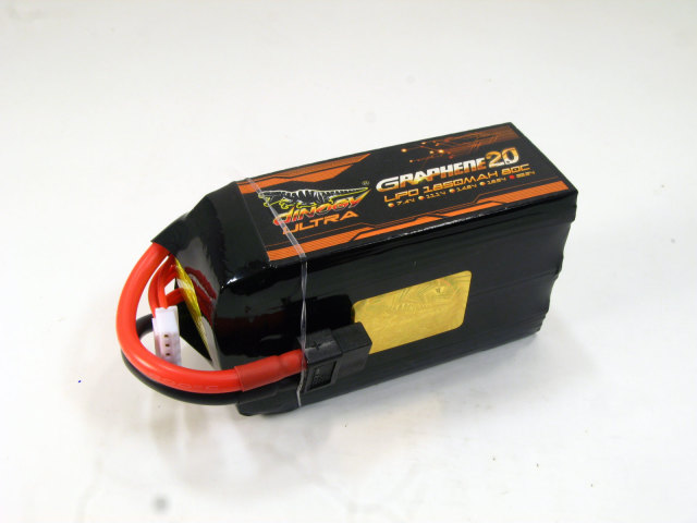 DINOGY ダイノジー Ultra Graphene 2.0 リポバッテリー 22.2V1850mAh 80C (LC-6S1850XTU)