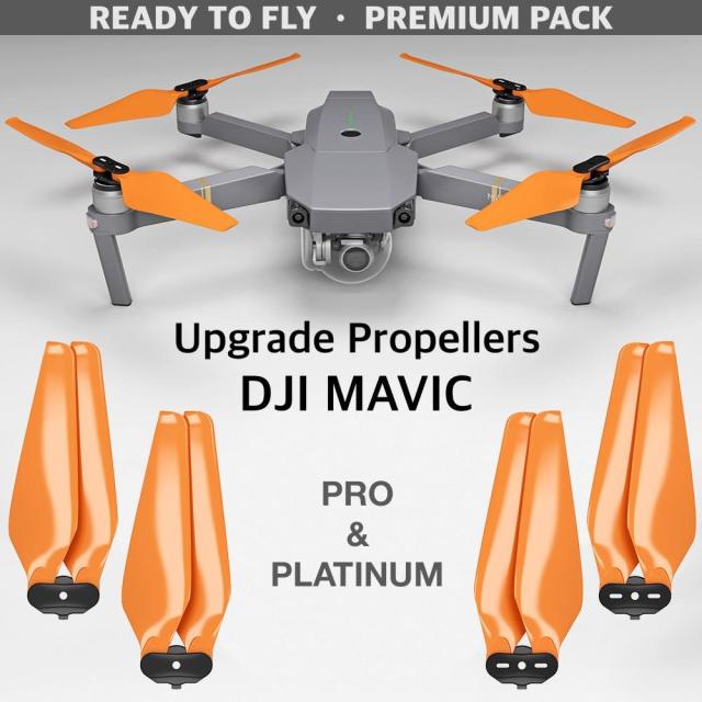 MA DJI Mavic Pro & Pro Platinum用アップグレード・プロペラ  MR-MC　8.3x4.4  (オレンジ）4本セット