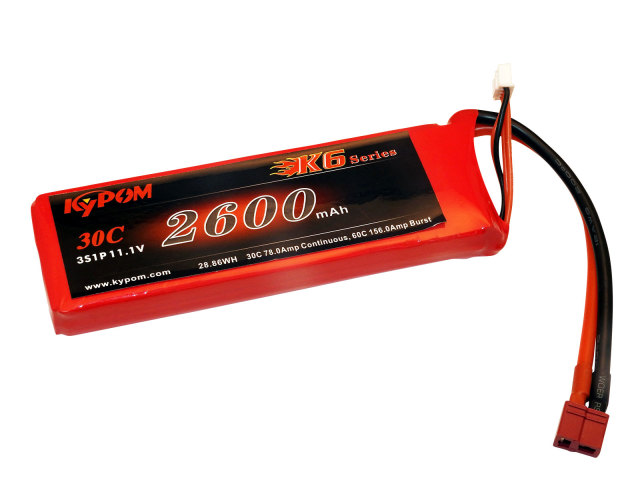 KYPOM リポバッテリー K6 11.1V2600mAh 30C