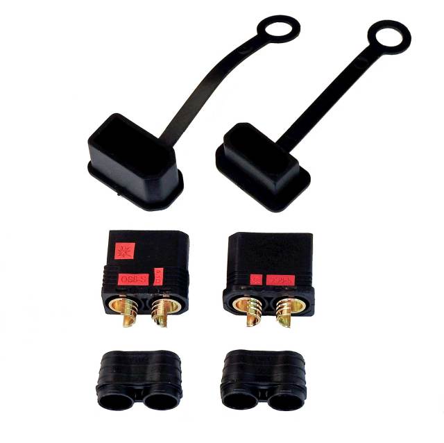アンチスパーク内蔵8mmゴールドコネクター(防塵カバー付) オスメス1セット