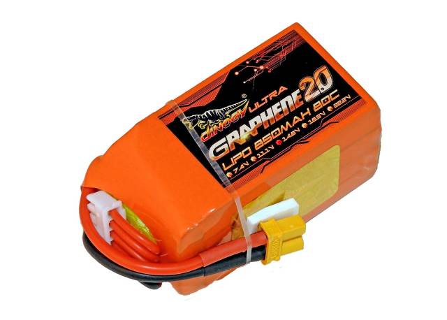 DINOGY ダイノジー ULTRA Graphene 2.0 リポバッテリー 14.8V850mAh 80C (LC-4S850XTU)FPVレーサーに最適