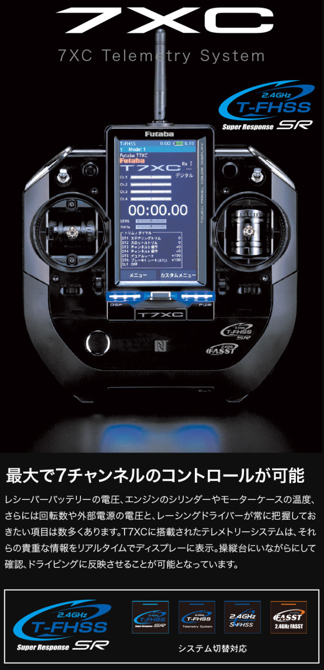 フタバ 7XCT/Rセット 　(送信機Li-Fe 1,700mAH付属）