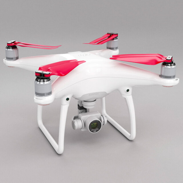 MA DJI Phantom 4用高耐久性アップグレード折ペラ(レッド）