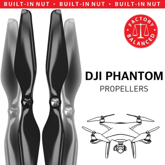 MAS DJI Phantom 1-3用アップグレードプロペラ C (黒） 9.4x5 4本セット