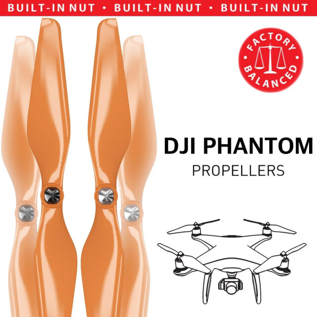 MAS DJI Phantom 1-3用アップグレードプロペラ C (オレンジ） 9.4x5 4本セット