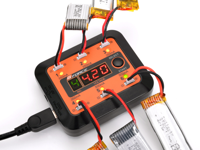 G-FORCE リポ1セル専用充電器 6 in1 Lipo Charger G0137