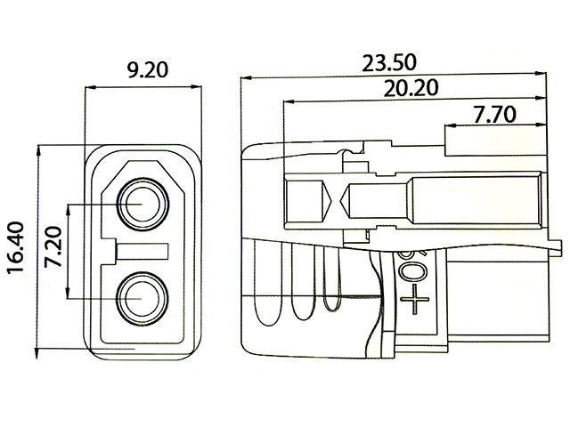 AMASS ハウジングキャップ付き純正XT60Hコネクターオスメス1セット 